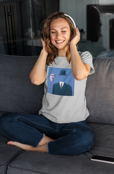 Bluzka damska z naszywką Pielgrzym René Magritte