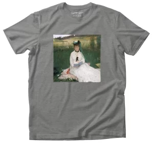 Koszulka z naszywką Czytanie (portret Edmy Morisot) Berthe Morisot