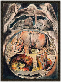 Naszywka Behemoth i lewiatan William Blake