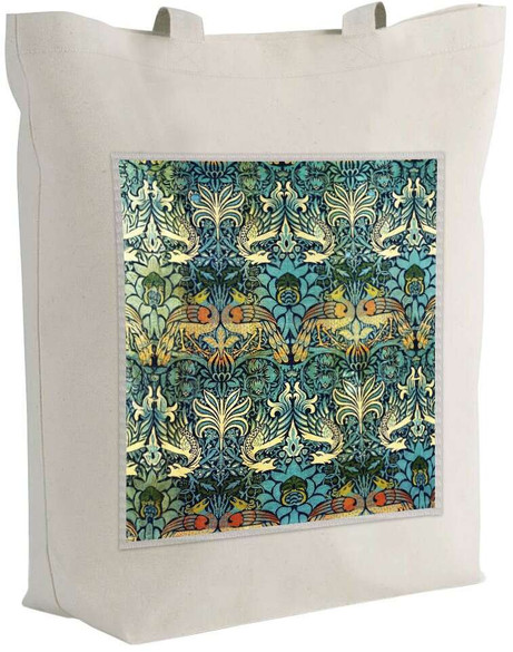 Torba z naszywką Paw i smok William Morris