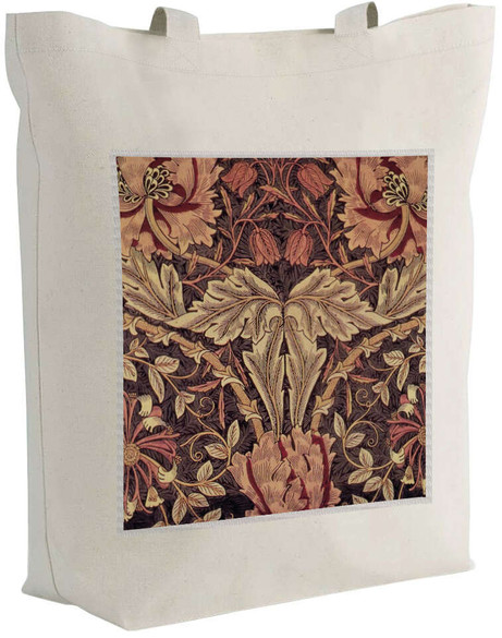 Torba z naszywką Tkanina z wiciokrzewem William Morris