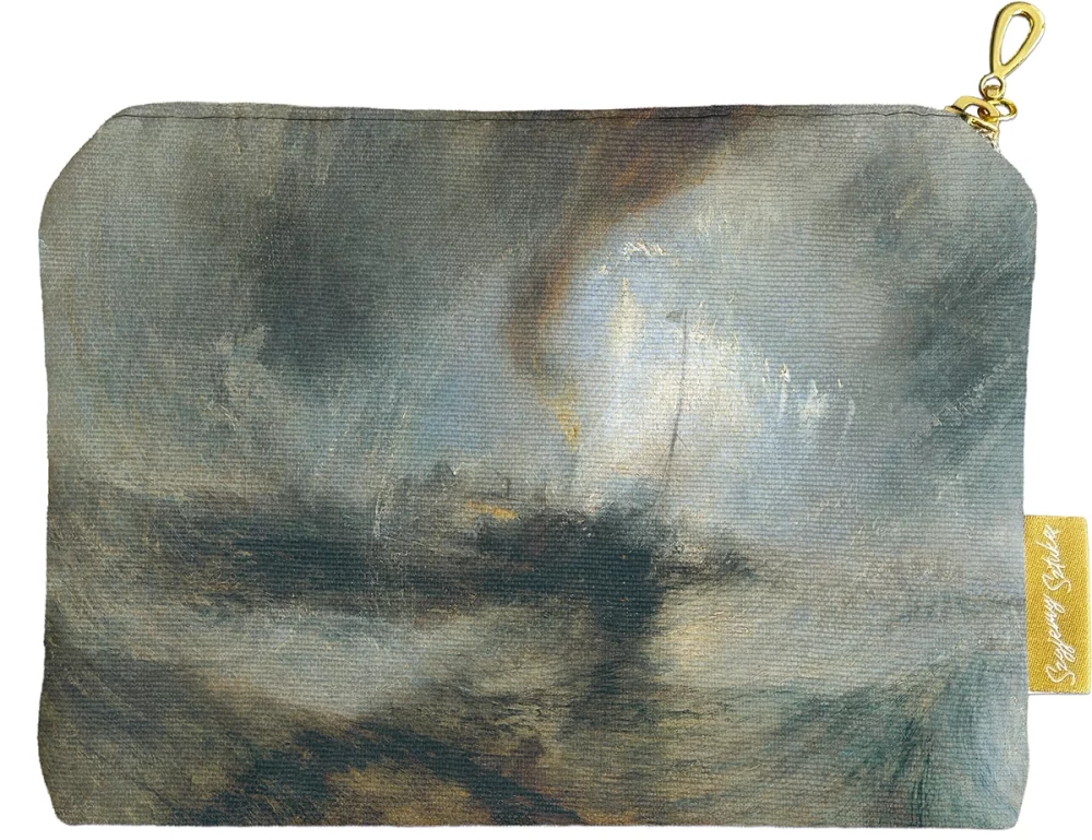 Kosmetyczka mini Śnieżyca: Parowiec na wejściu do portu William Turner