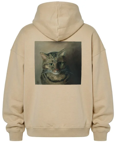 Bluza oversize Studium głowy kota tabby Louis Wain