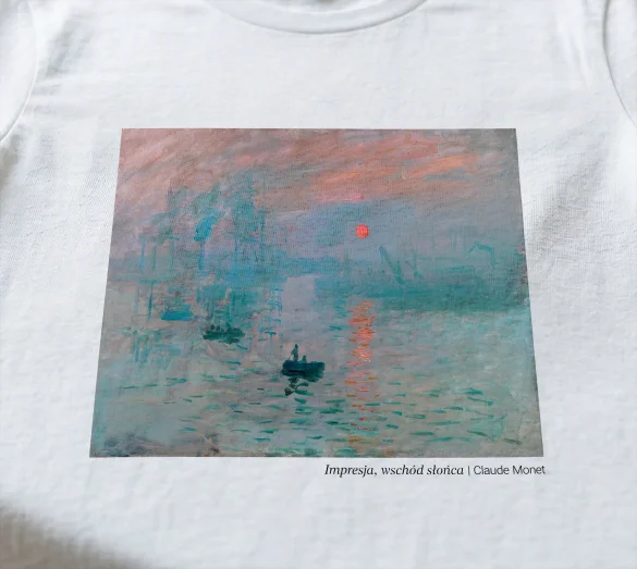 Koszulka z nadrukiem Impresja, wschód słońca Claude Monet