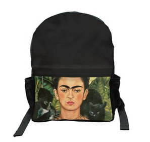 Plecak Szkolny Autoportret z cierniowym naszyjnikiem i kolibrem Frida Kahlo