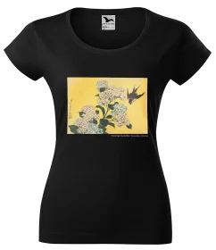 Bluzka damska Hortensja i Jaskółka Katsushika Hokusai