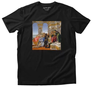 Koszulka z naszywką Oszczerstwo według Apellesa Sandro Botticelli