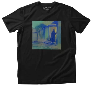 Koszulka z naszywką Alte Frau beim Betreten von Schloss Pretzfeld (Stara kobieta wchodząca do zamku Pretzfeld) Curt Herrmann