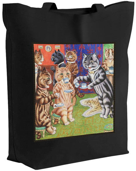 Torba z naszywką Herbata dla kota Louis Wain