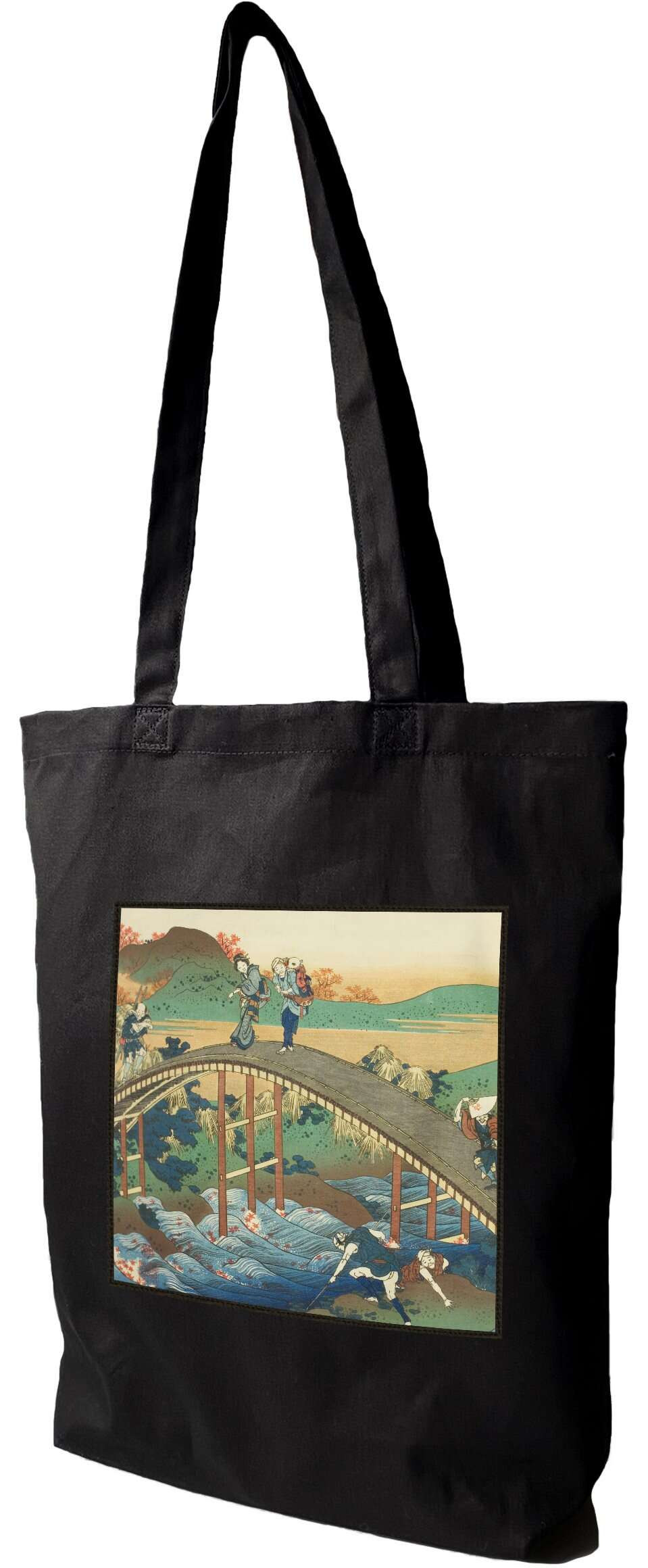 Torba z naszywką Ariwara no Narihira Katsushika Hokusai, Czarna