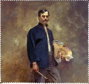 Ściereczka do okularów Portret własny z paletą Wojciech Kossak