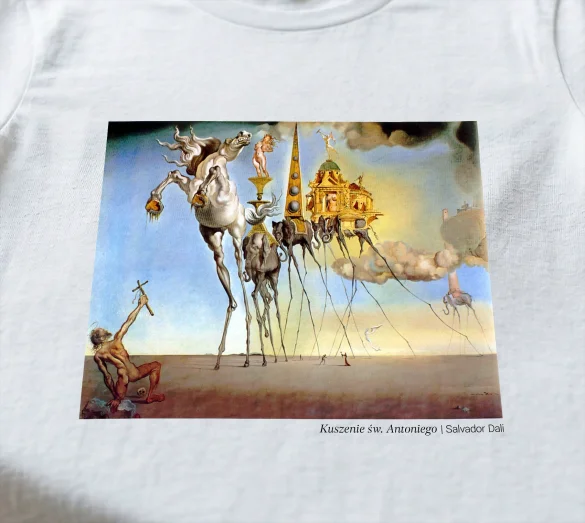 Koszulka z nadrukiem Kuszenie św. Antoniego Salvador Dali