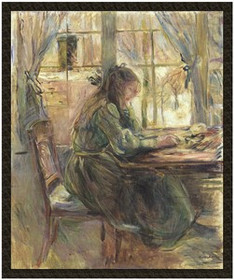 Naszywka Julia przy stole Berthe Morisot