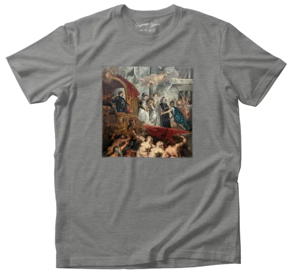 Koszulka z naszywką Przybycie Marii Medycejskiej do Marsylii Peter Paul Rubens