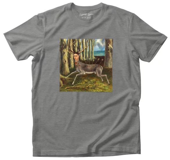 Koszulka z naszywką Zraniony Jeleń Frida Kahlo