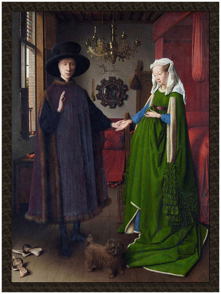 Naszywka Portret małżonków Arnolfinich Jan Van Eyck