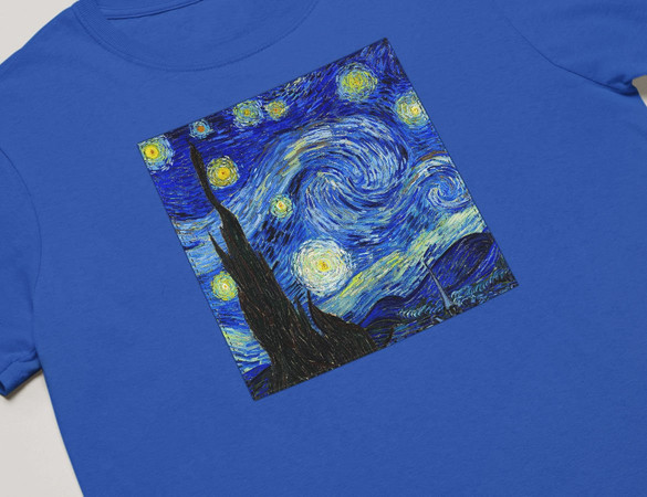 Koszulka z naszywką Gwiaździsta Noc Vincent Van Gogh