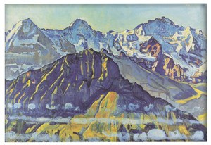 Magnes Eiger, Mönch und Jungfrau in der Morgensonne Ferdinand Hodler