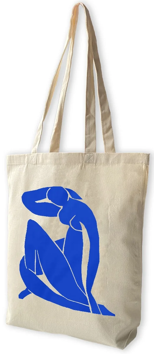 Torba bawełniana Niebieski akt Henri Matisse, Biała