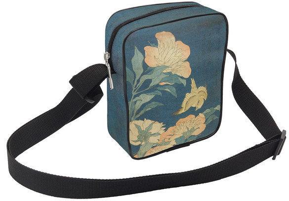 Torba Listonoszka Kanarek i piwonia Katsushika Hokusai