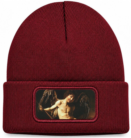 Czapka zimowa Amor Zwycięski Caravaggio – bordowa