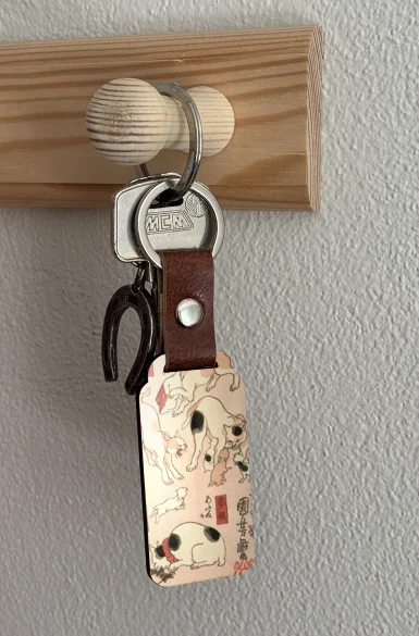 Brelok 55 kotów reprezentujących pięćdziesiąt trzy stacje Tokaido Utagawa Kuniyoshi