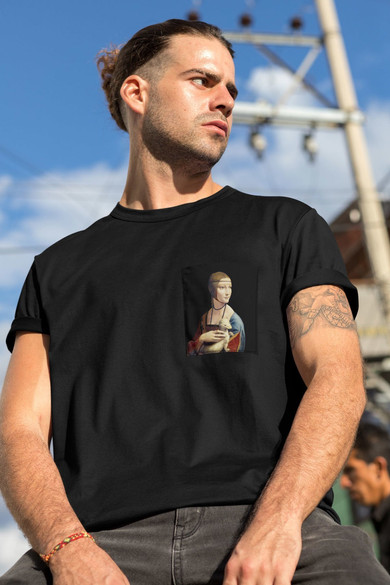 Koszulka z kieszonką Dama z gronostajem Leonardo da Vinci