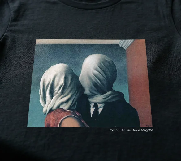Koszulka z nadrukiem Kochankowie René Magritte