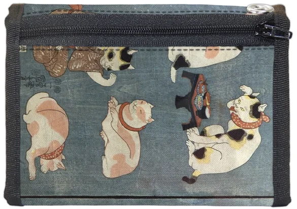 Portfel Przysłowia Ilustrowane przez Koty Utagawa Kuniyoshi