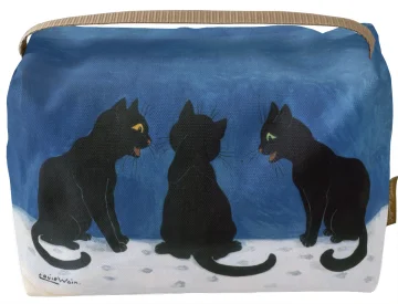 Kosmetyczka kuferek Czarne koty na śniegu Louis Wain
