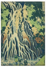 Magnes Wodospad Kirifuri na górze Kurokami w prowincji Shimotsuke Katsushika Hokusai