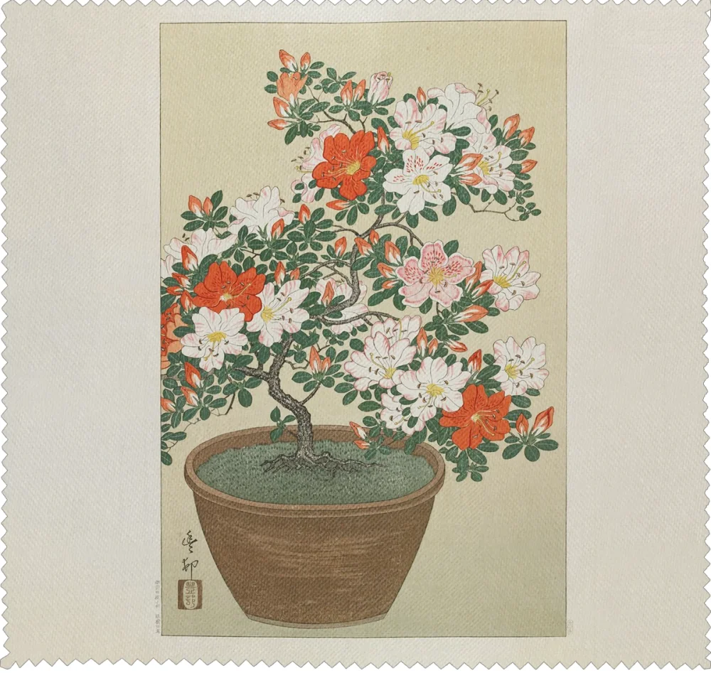 Ściereczka do okularów Azalia w doniczce Ohara Koson