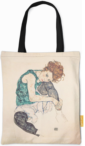 Torba na ramię Siedząca kobieta z podniesionym kolanem Egon Schiele