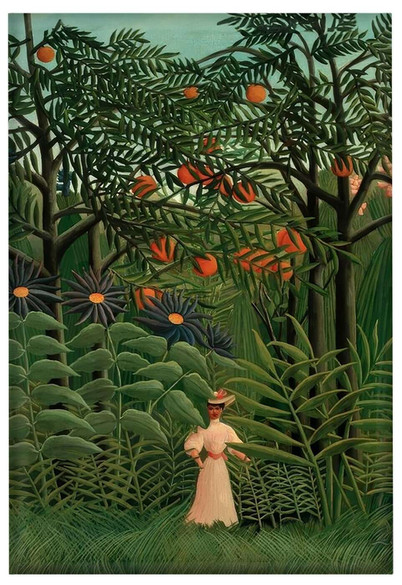 Magnes Woman Walking in an Exotic Forest Henri Rousseau
