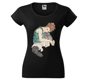 Bluzka damska Siedząca kobieta z podniesionym kolanem Egon Schiele