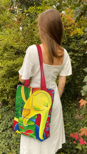 Torba na ramię shopper Kot ze złotą rybką Henri Matisse