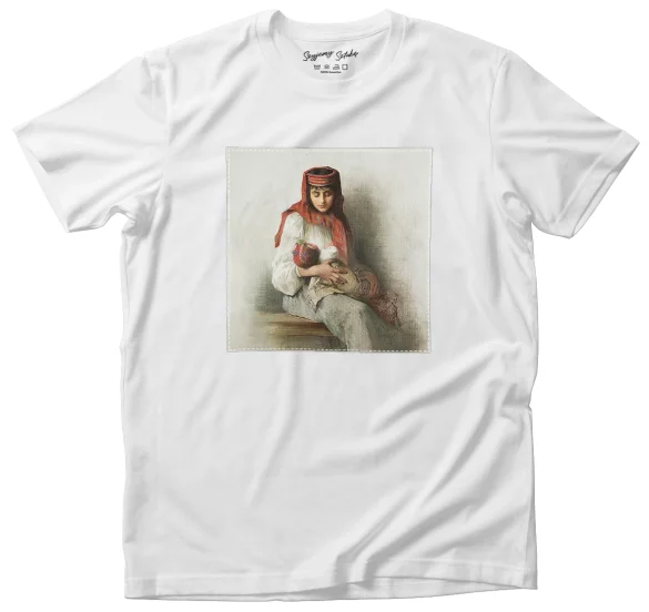 Koszulka z naszywką Wieśniaczka z dzieckiem Anna Bilińska-Bohdanowiczowa