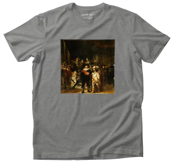 Koszulka z naszywką Straż nocna Rembrandt