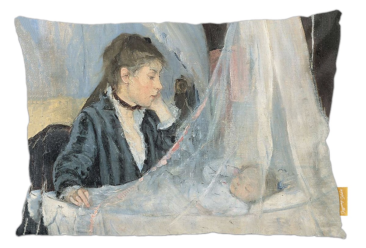 Poduszka dekoracyjna na prezent z obrazem Kołyska Berthe Morisot Szyjemy Sztukę