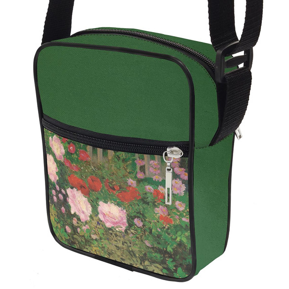 Torba Listonoszka Kwitnące kwiaty na ogrodzeniu ogrodu Koloman Moser