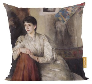Poduszka Portret kobiety w białej sukni Olga Boznańska