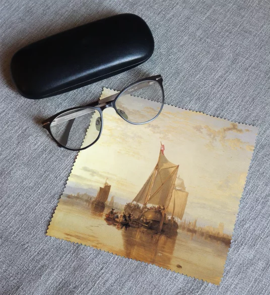 Ściereczka do okularów Statek pasażerski Dort z Rotterdamu bez wiatru William Turner