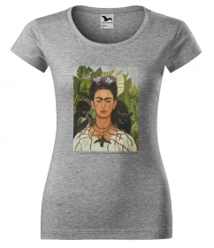 Bluzka damska Autoportret z cierniowym naszyjnikiem i kolibrem Frida Kahlo