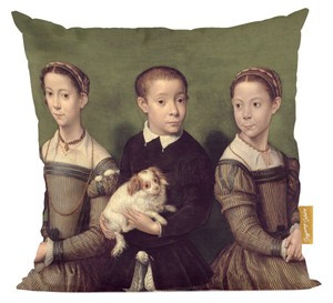 Poduszka Troje dzieci z psem Sofonisba Anguissola