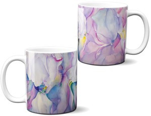 Kubek Biały irys Georgia O’Keeffe