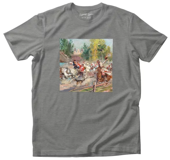 Koszulka z naszywką Wesele krakowskie na drodze Wojciech Kossak