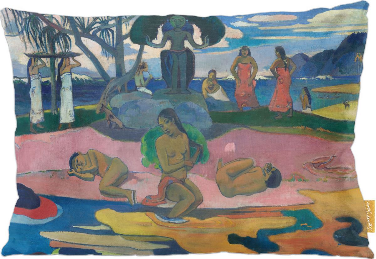 Poduszka dekoracyjna na prezent z obrazem Mahana no atua (Dzień Boga) Paul Gauguin Szyjemy Sztukę
