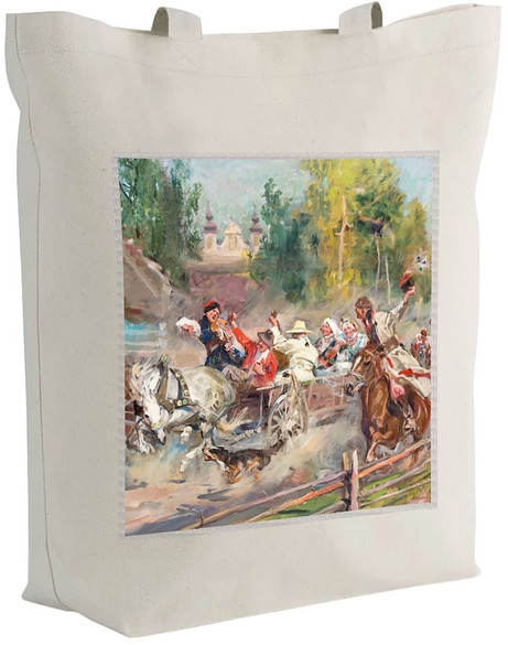 Torba z naszywką Wesele krakowskie Wojciech Kossak