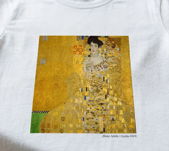 Koszulka z nadrukiem Złota Adela Gustav Klimt