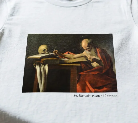 Koszulka z nadrukiem Św. Hieronim piszący Caravaggio